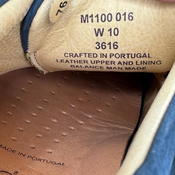 Samuel Hubbard Shoes Nubuck Leather Lace Up M1100-016 Navy Mens Size 10 Wide - Picture 10 of 10